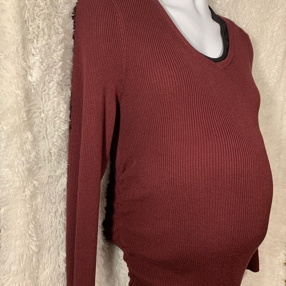 🆕Derek 𝐇𝐞𝐚𝐫𝐭 Rib LongSleeve Maternity Dress - Picture 14 of 16